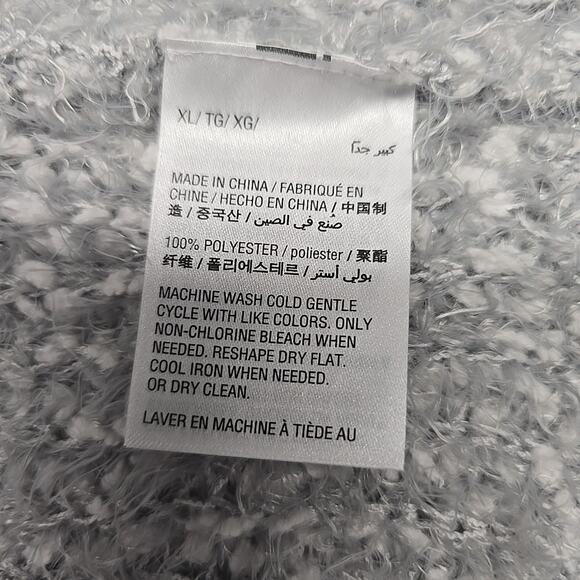 I.N.C. Concepts Womens Boucle Long Cardigan Sweater Size XL Silver Gray Plush - Picture 5 of 7